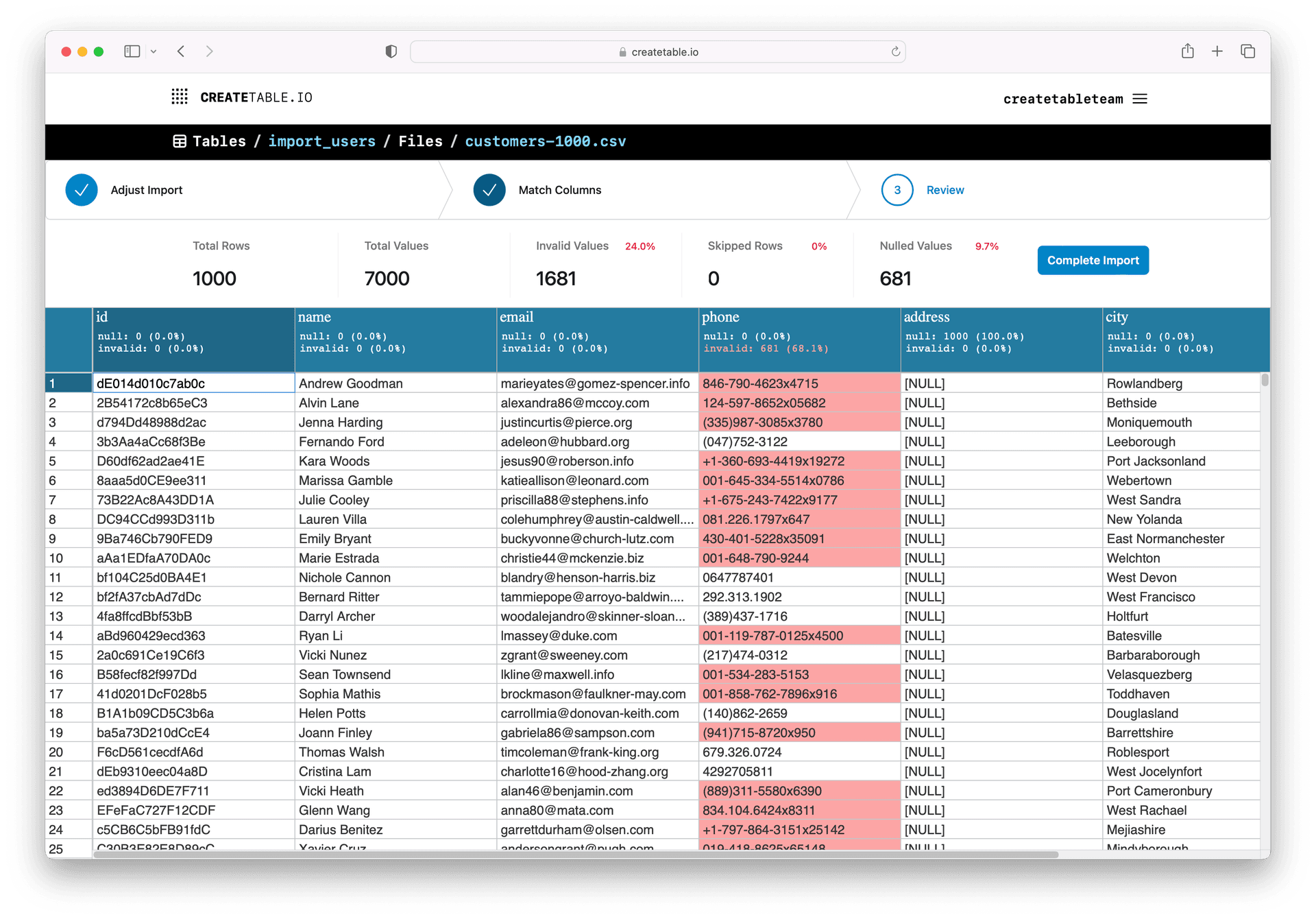 CreateTable.io